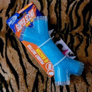 Nerf Dog Super Scent Chew Toy Teether Peanut Butter Bacon Puppy New !